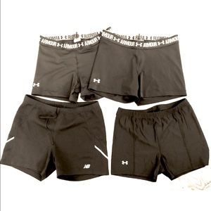 ✨🏃🏽‍♀️ 4 training shorts (all size L) - BLACK
